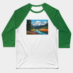 Mt. Rainier National Park Baseball T-Shirt